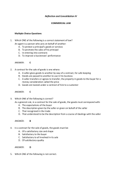 COMMERCIAL LAW Multiple Choice Questions