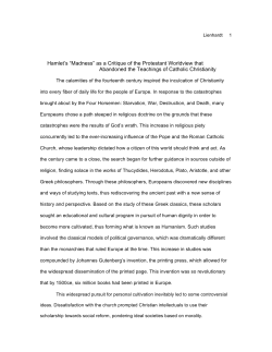 Hamlet and the Protestant Reformation