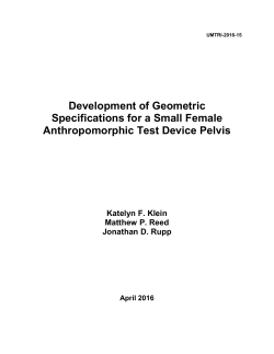 Development of Geometric Specifications for a Small Female