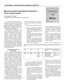 Measuring Juvenile Justice System Performance: Focus on South