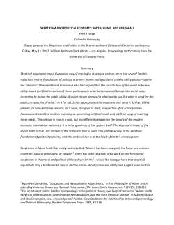 SKEPTICISM AND POLITICAL ECONOMY