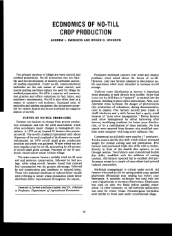 ECONOMICS OF NO-TILL CROP PRODUCTION