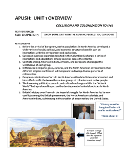 APUSH: UNIT 1 OVERVIEW