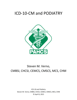 ICD-10-CM and PODIATRY