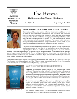 The Breeze - AAUW Wooster (OH) Branch