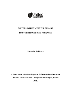 FACTORS INFLUENCING THE DEMAND FOR THEMED WEDDING