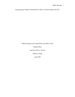 Public Housing in the United States and Stark