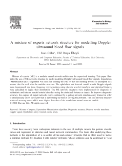 A mixture of experts network structure for modelling Doppler