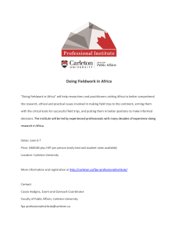 Doing Fieldwork in Africa