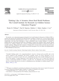 Thinking Like A Scientist About Real