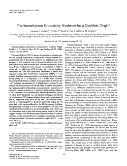 Trichloroethylene Ototoxicity: Evidence for a