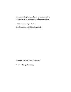 Incorporating intercultural communicative competence in