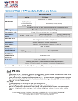 Heartsaver Steps of CPR for Adults, Children, and Infants