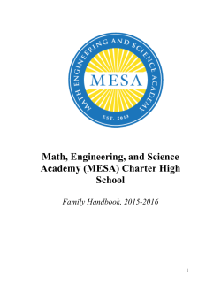 Math, Engineering, and Science Academy (MESA) Charter High