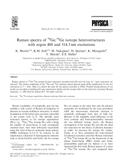 Raman spectra of Ge/ Ge isotope heterostructures with argon 488