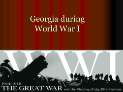 Georgia during World War I