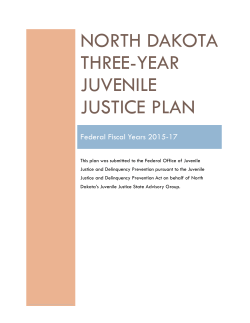 NORTH DAKOTA THREE-YEAR JUVENILE JUSTICE PLAN
