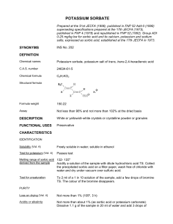 POTASSIUM SORBATE