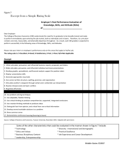 Excerpt of a Simple Rating Scale