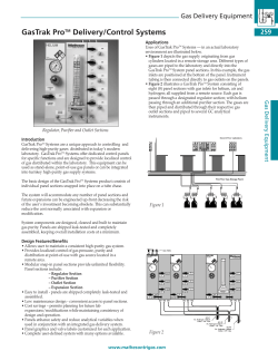 GasTrak Pro&trade; Gas Delivery Systems