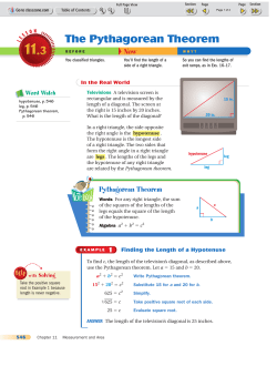 The Pythagorean Theorem