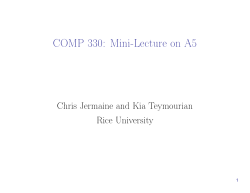 COMP 330: Mini-Lecture on A5