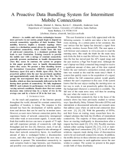 A Proactive Data Bundling System for Intermittent Mobile Connections