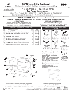 ASSEMBLY INSTRUCTIONS 30” Square-Edge