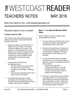 teachers` notes may 2016