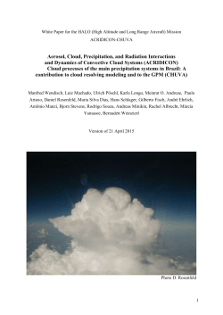 ACRIDICON White Paper - Leipziger Institut f&uuml;r Meteorologie