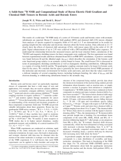 A Solid-State 11B NMR and Computational Study of Boron Electric