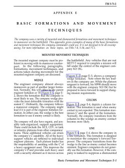 basic formations and movement techniques