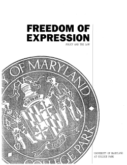 Freedom of Expression - UMD Office of the President