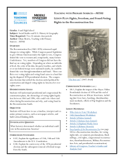 Fights, Freedom, and Fraud: Voting Rights in the Reconstruction Era