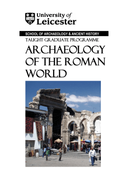 ARCHAEOLOGY OF THE ROMAN wORLD
