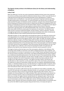 Eugenics Society archives