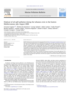 Hindcast of oil-spill pollution during the Lebanon crisis in the