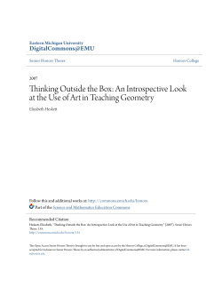 An Introspective Look at the Use of Art in Teaching Geometry