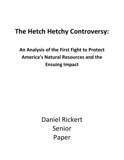 The Hetch Hetchy Controversy