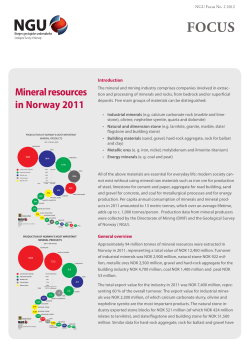 Mineral resources in Norway 2011