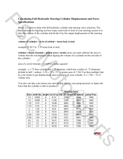 Calculating Full Hydraulic Steering Cylinder