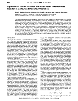 Supercritical Fluid Extraction of Packed Beds: External Mass
