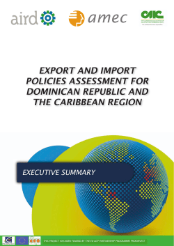 export and import policies assessment for dominican republic and