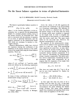 On the linear balance equation in terms of spherical harmonics