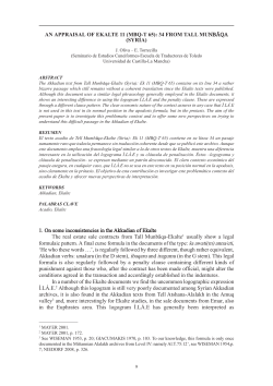 AN APPRAISAL OF EKALTE 11 (MBQ