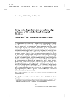 Living on the Edge: Ecological and Cultural Edges as a Source