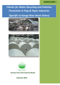 Charter for Water Recycling and Pollution Prevention in Pulp