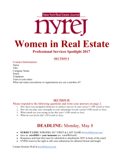 NYREJ Women In Real Estate Spotlight Form