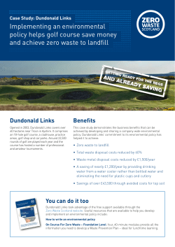 Implementing an environmental policy helps golf course save