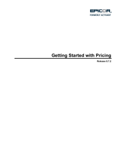 Getting Started with Pricing